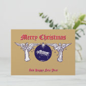 エンジェルズウィズベビーイエズクリスマス出生 シーズンカード (スタンド正面)