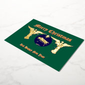 エンジェルズウィズベビーイエズクリスマス出生 箔シーズンカード (回転した状態)