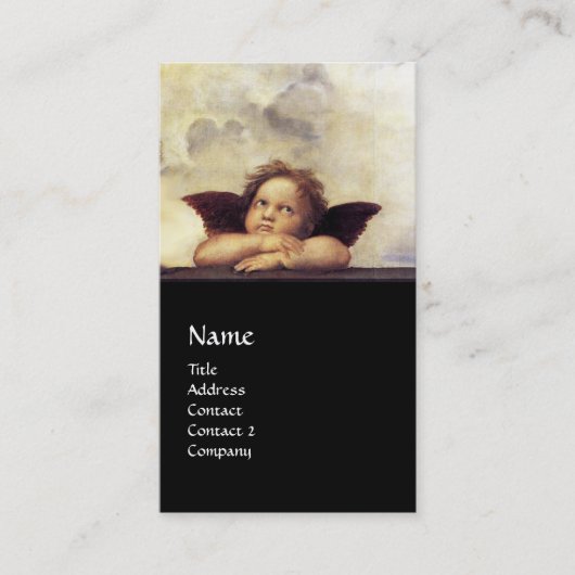 エンジェルズウィングチェルーブモノグラムブラック 名刺 (正面)