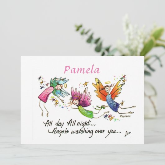 エンジェルズウォッチングオーバーユアウォーター色スケッチ文字 シーズンカード (スタンド正面)