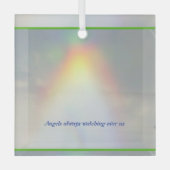 エンジェルズウォッチングガラススクエアオーナメント ガラスオーナメント (正面)