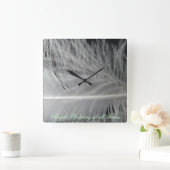 エンジェルズウォッチング引用文ウォールクロック スクエア壁時計 (ホーム)