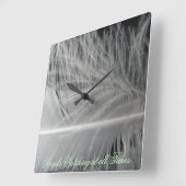 エンジェルズウォッチング引用文ウォールクロック スクエア壁時計 (傾斜)