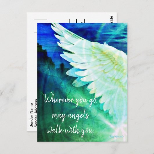 エンジェルズウォークザガーディアンエンジェルブルーウィング ポストカード (正面/裏面)