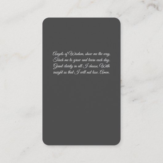 エンジェルズオブウィズダム祈りの言葉カード 名刺 (裏面)