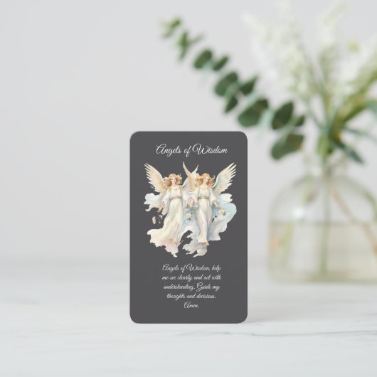エンジェルズオブウィズダム祈りの言葉カード 名刺 (スタンド正面)