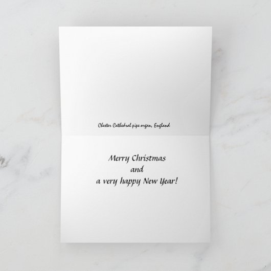 エンジェルズオンチェスターオルガンクリスマスカード シーズンカード (内部)