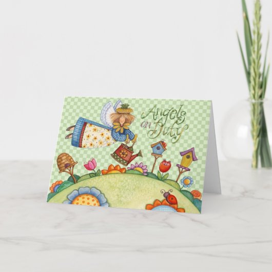 エンジェルズオンデューティ – グリーティングカード (正面)