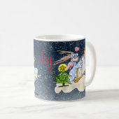 エンジェルズオンハイクリスマスツリームーンマグ コーヒーマグカップ (正面右)