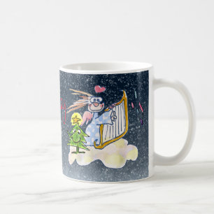 エンジェルズオンハイクリスマスツリームーンマグ コーヒーマグカップ