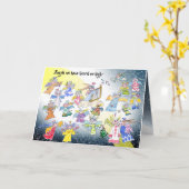 エンジェルズオンハイホリデーカード カード (黄色い花)