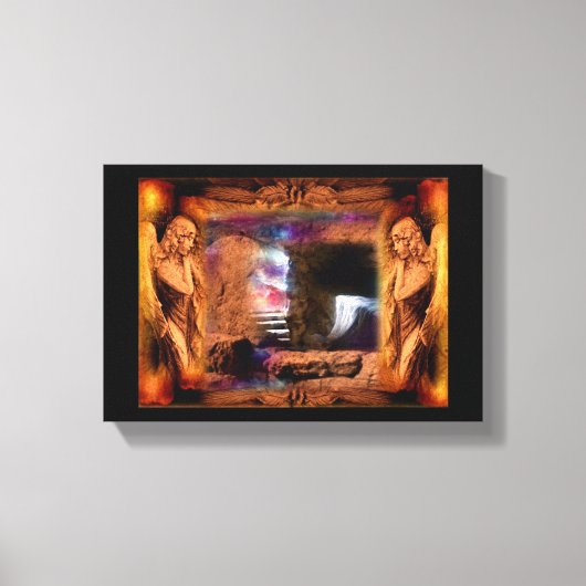 エンジェルズキャンバスウォールアートとイエス空の墓 キャンバスプリント (正面)