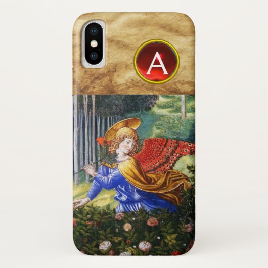 エンジェルズギャザリングフラワー、天国ランドスケープモノグラム Case-Mate iPhoneケース (裏面)