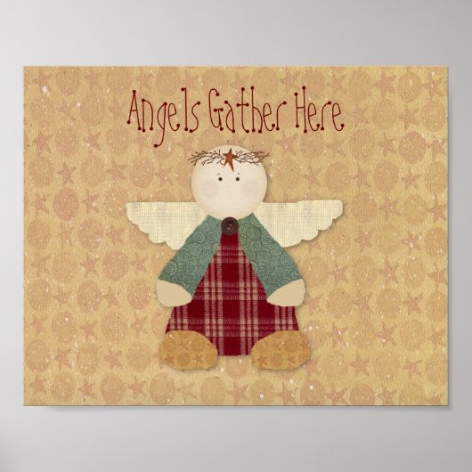 エンジェルズギャザーズヒアプリント ポスター (正面)