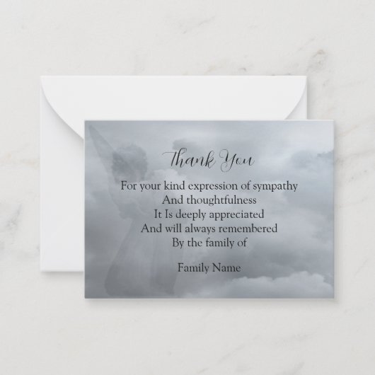 エンジェルズシャドーありがとう ノートカード (正面)