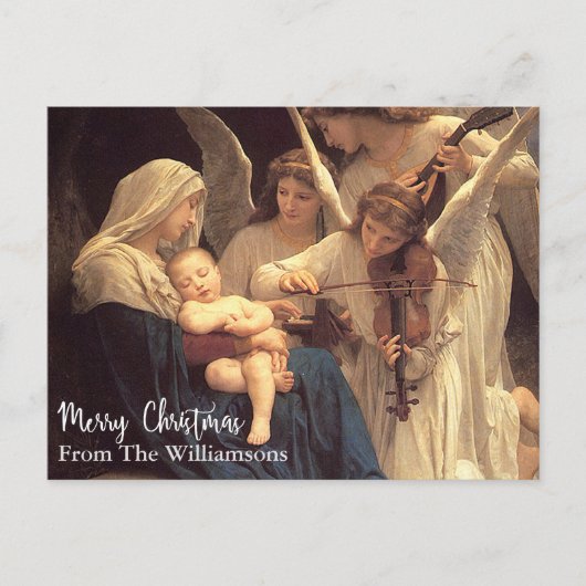 エンジェルズセレナーデメアリーヴィンテージクリスマスカスタマイズ ポストカード (正面)