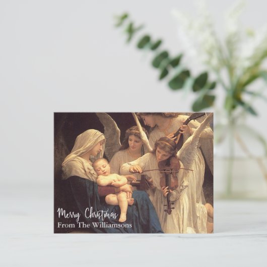 エンジェルズセレナーデメアリーヴィンテージクリスマスカスタマイズ ポストカード (スタンド正面)