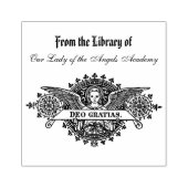 エンジェルズデオグラティアスパーソナライズされたラテンブックプレート ラバースタンプ (インプリント)