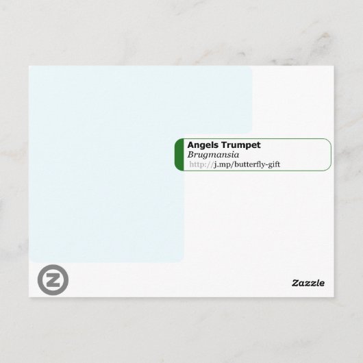 エンジェルズトランペットブルグマンシアポストカード ポストカード (裏面)