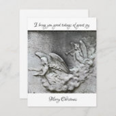 エンジェルズトランペット喜び宗教的クリスマスカード シーズンカード (正面/裏面)