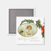 エンジェルズハッピークリスマスヴィンテージ磁石 マグネット (正面/裏面)