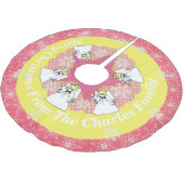 エンジェルズメリークリスマスツリーパーソナライズされたスカート ブラッシュドポリエステルツリースカート (アングル)