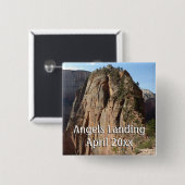 エンジェルズランディングアットジオン国立公園 缶バッジ (正面&裏面)