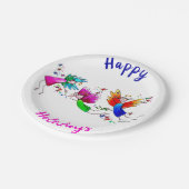 エンジェルズレッドグリーンとブルーハッピースピリッツ水色 ペーパープレート (アングル)