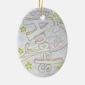 エンジェルズワードアートカスタムペンダントオーナメント セラミックオーナメント (裏面)