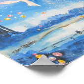 エンジェルズ詩編91水彩画ポスター ポスター (角)