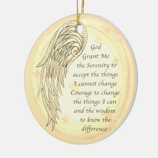 エンジェルセレニティ祈りの言葉 セラミックオーナメント (左)