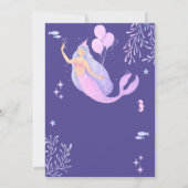 エンジェルテーマエレガント誕生日 招待状 (裏面)