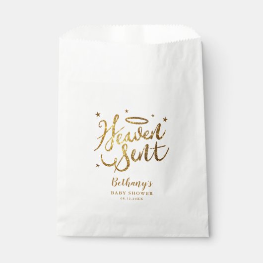 エンジェルテーマ天国送信ベビーシャワー フェイバーバッグ (正面)