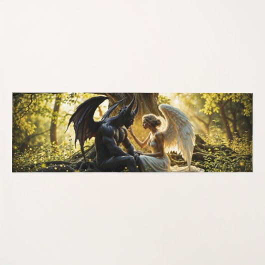 エンジェルデーモンスーパーナチュラルブライトデザイン ヨガマット (正面(横))