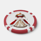 エンジェルトランプのポーカーチップス、赤ストライプのエッジ ポーカーチップ (シングル)