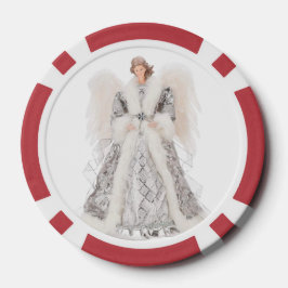 エンジェルトランプのポーカーチップス、赤ストライプのエッジ ポーカーチップ