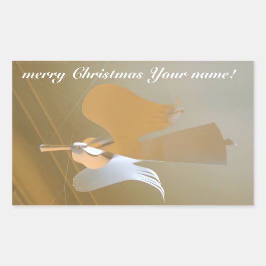 エンジェルトランペット 長方形シール (正面)