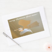 エンジェルトランペット 長方形シール (封筒)