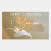 エンジェルトランペット 長方形シール (正面)