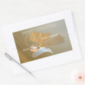 エンジェルトランペット 長方形シール (封筒)