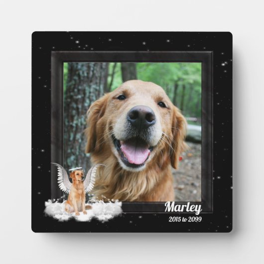 エンジェルドッグゴールデンペット記念写真 フォトプラーク (正面)
