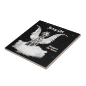 エンジェルドッグダルマチアンペット記念瓦 タイル (側面)