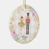 エンジェルナツクラッカー&トイ兵士オーナメントガール セラミックオーナメント (右)