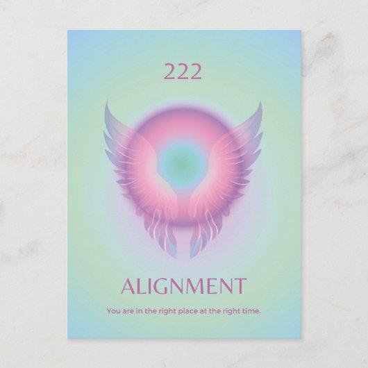 エンジェルナンバアウラ222アラインメント ポストカード (正面)