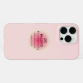 エンジェルナンバーズ iPhone 16 Pro Max ケース - ピンクビブス (裏面横)