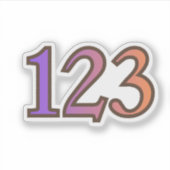 エンジェルナンバー123 前進 ステッカー シール (正面)