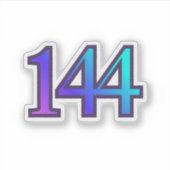 エンジェルナンバー144の確認 シール (正面)