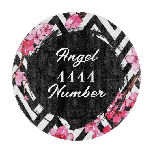 エンジェルナンバー「4444」 カッティングボード (正面)