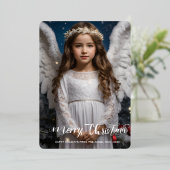 エンジェルニーナウィングス写真ホイルホリデーカード 箔シーズンカード (立ち正面)