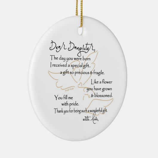 エンジェルハグオーナメントfor娘 セラミックオーナメント (右)